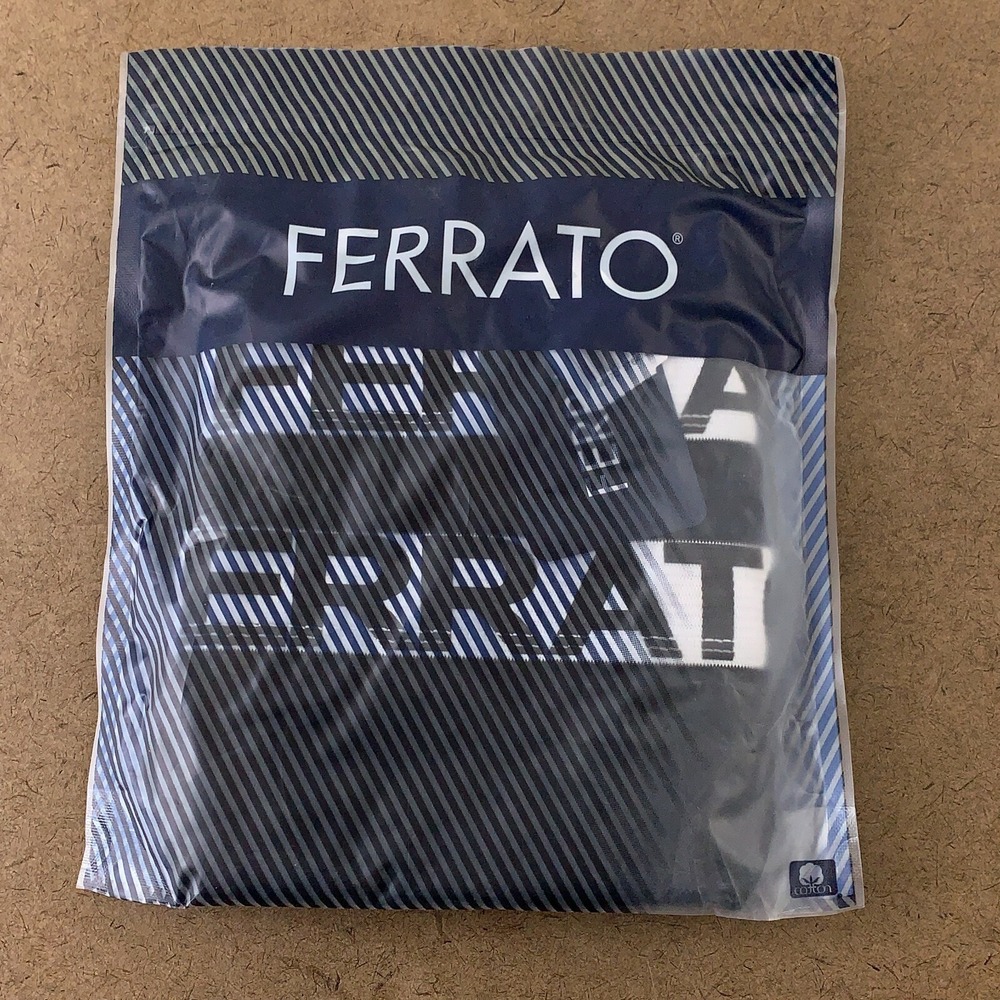 Ferrato Men's Size Large Black Cotton Logo Waistband Bikini Briefs 3 Pack NWT